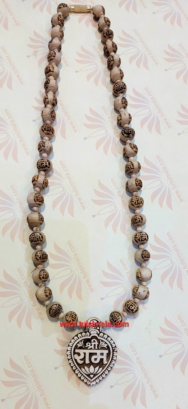 Tulsi Neck Mala With Digital Print Locket - Image 3