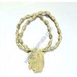 Tulsi Neck Mala With Radha Krishna Carving Locket