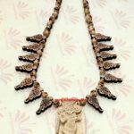 Tulsi Mala Radha Nam Bead With Radha Nam Locket Leaf , Radharamn Deities Locket